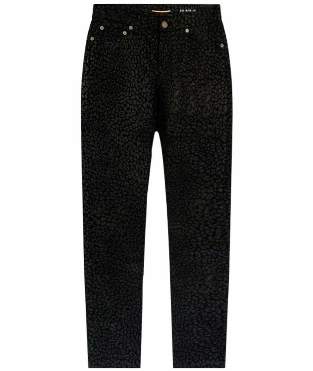 SAINT LAURENT Черные хлопковые прямые джинсы, фото 7