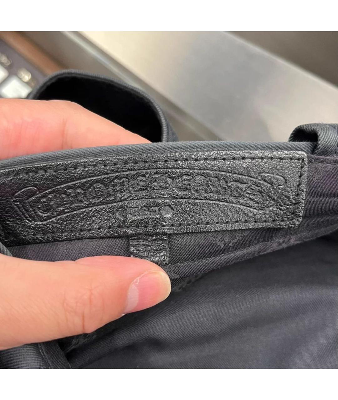 CHROME HEARTS Черные прямые джинсы, фото 5