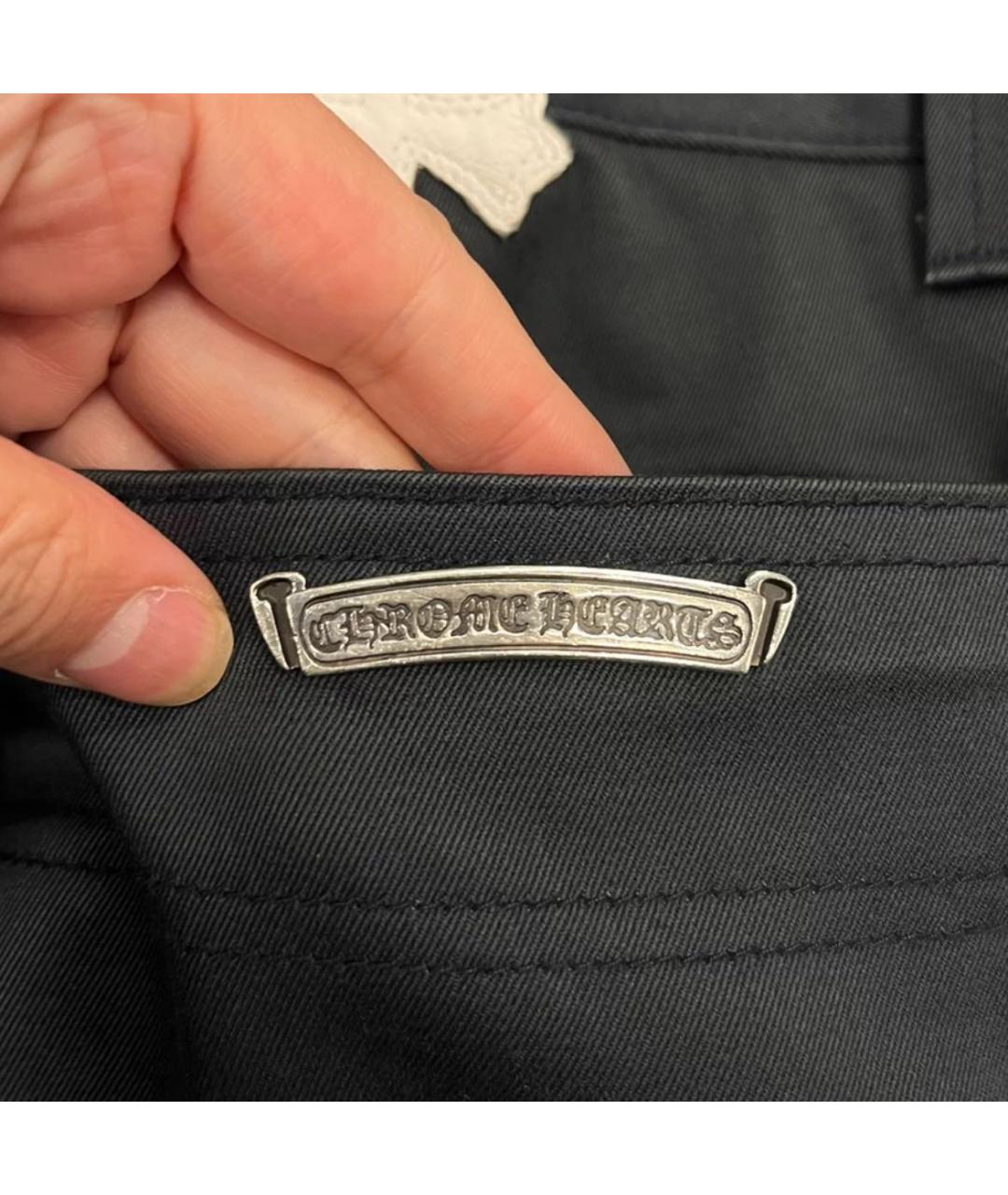 CHROME HEARTS Черные прямые джинсы, фото 4