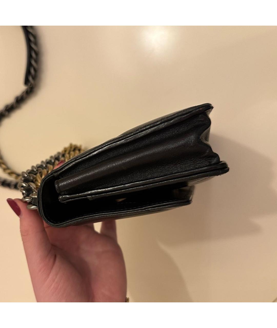 CHANEL Черная кожаная сумка через плечо, фото 3