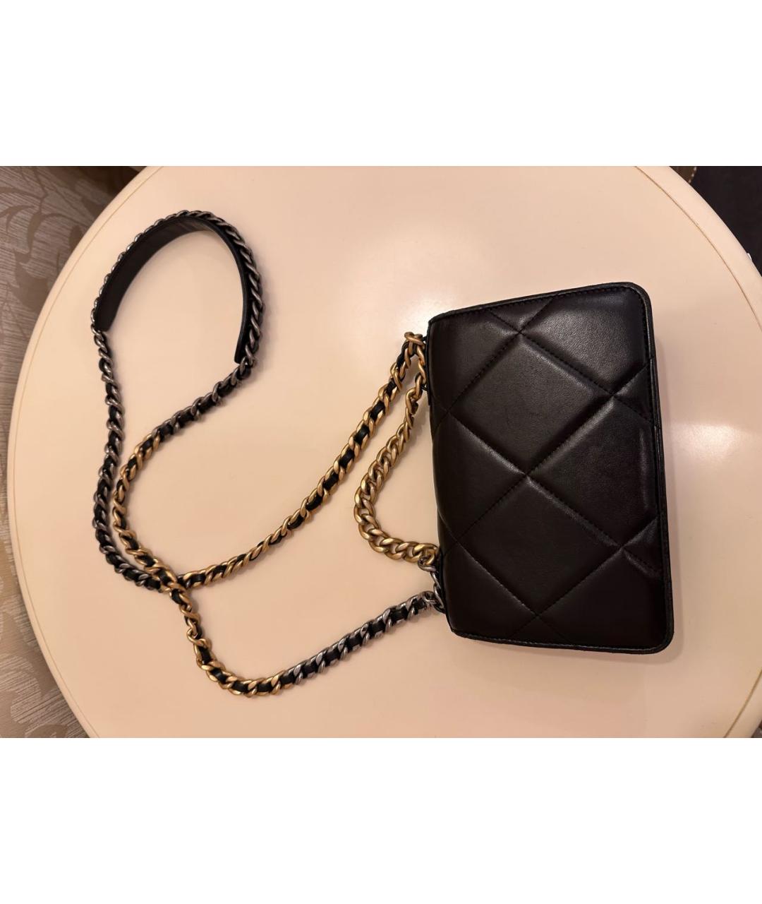CHANEL Черная кожаная сумка через плечо, фото 2