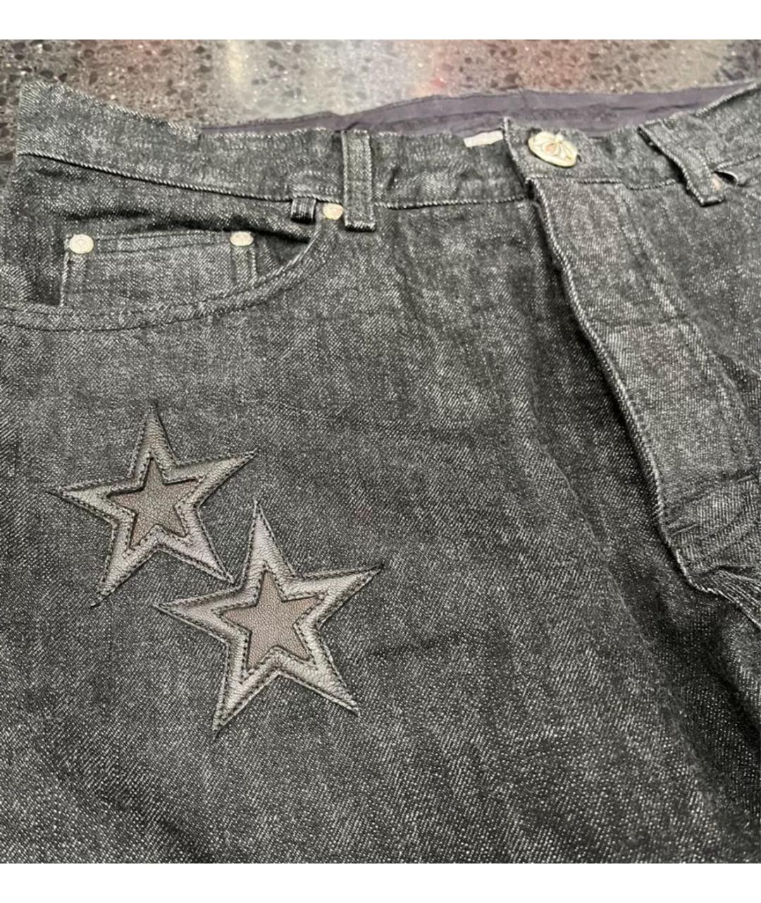 CHROME HEARTS Антрацитовые прямые джинсы, фото 3