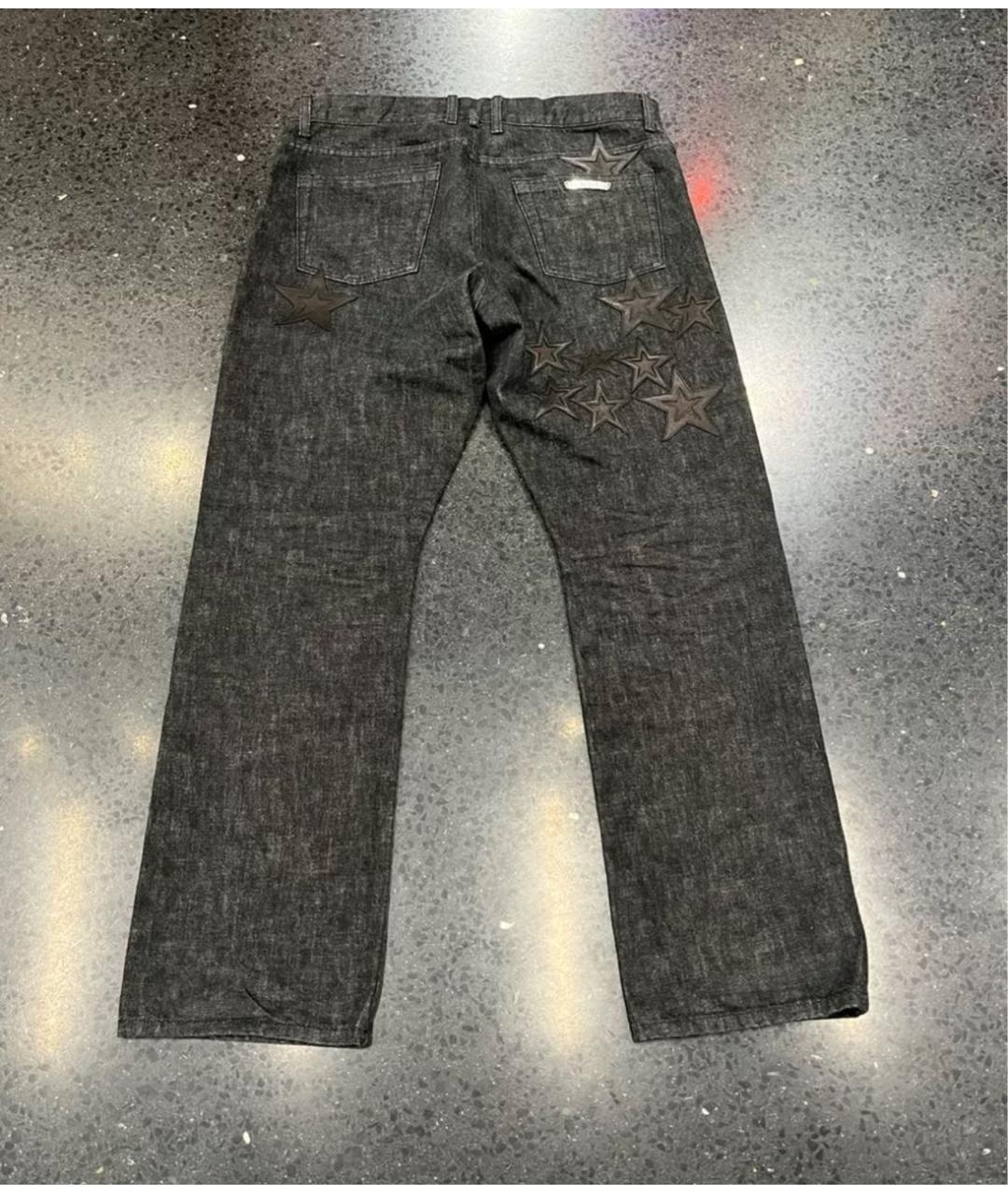 CHROME HEARTS Антрацитовые прямые джинсы, фото 2