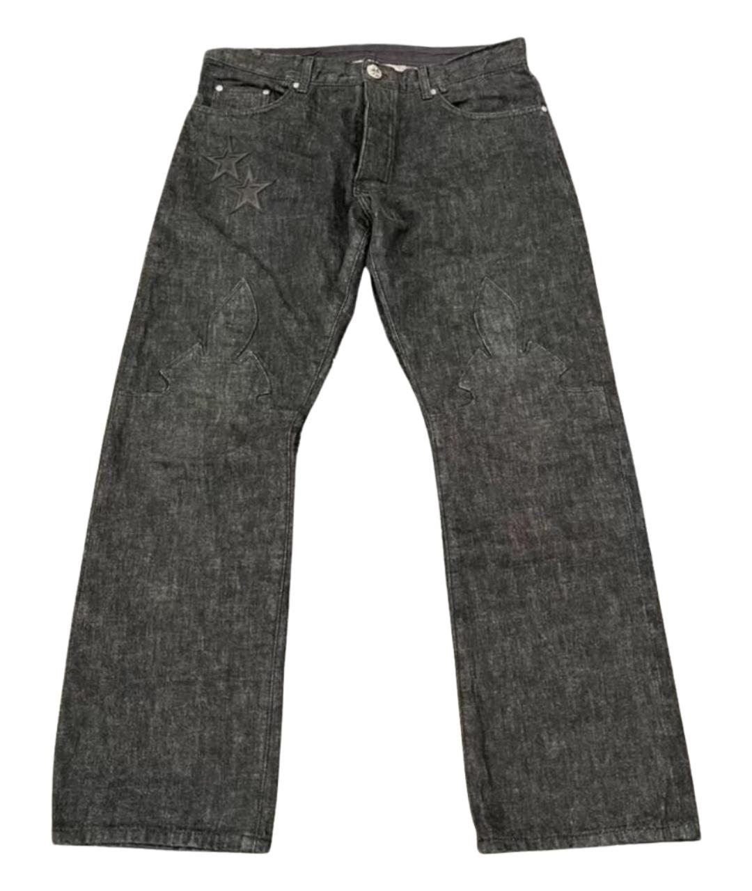 CHROME HEARTS Антрацитовые прямые джинсы, фото 1
