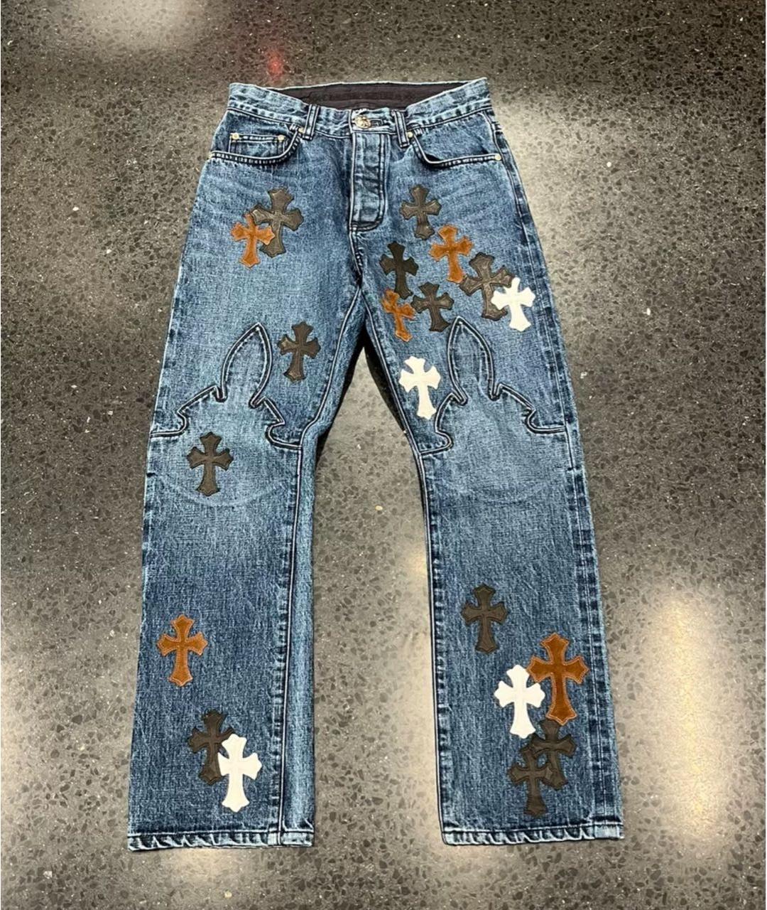 CHROME HEARTS Мульти прямые джинсы, фото 7