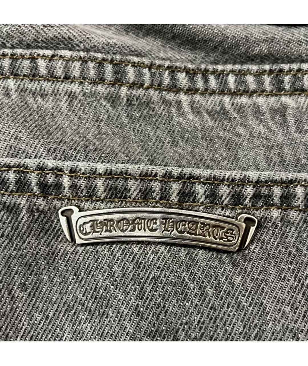 CHROME HEARTS Антрацитовые прямые джинсы, фото 3