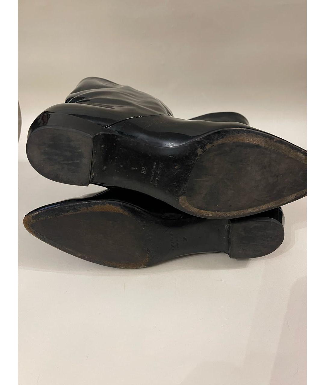 MIU MIU Черные сапоги из лакированной кожи, фото 7