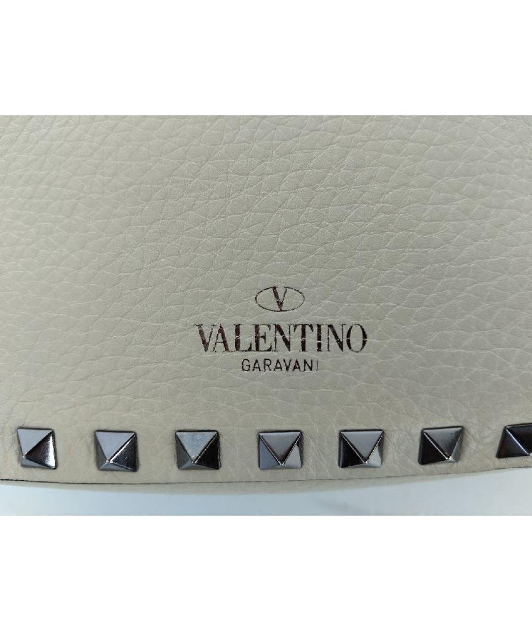 VALENTINO Бежевая кожаная сумка через плечо, фото 6