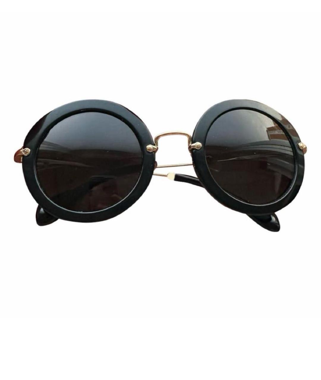 MIU MIU Черные пластиковые солнцезащитные очки, фото 1