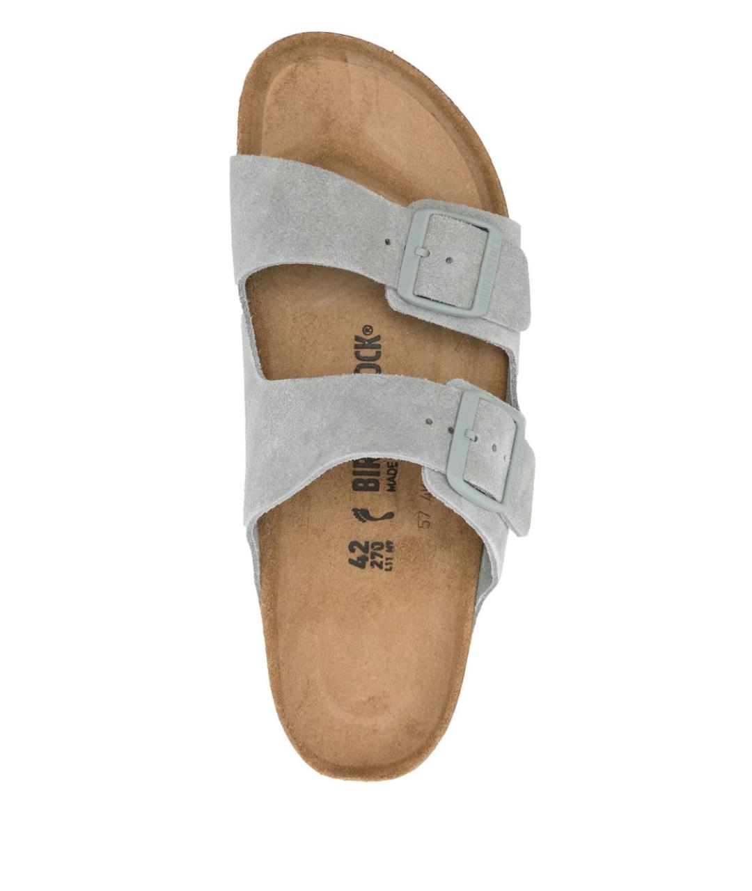 BIRKENSTOCK Серые замшевые сандалии, фото 2