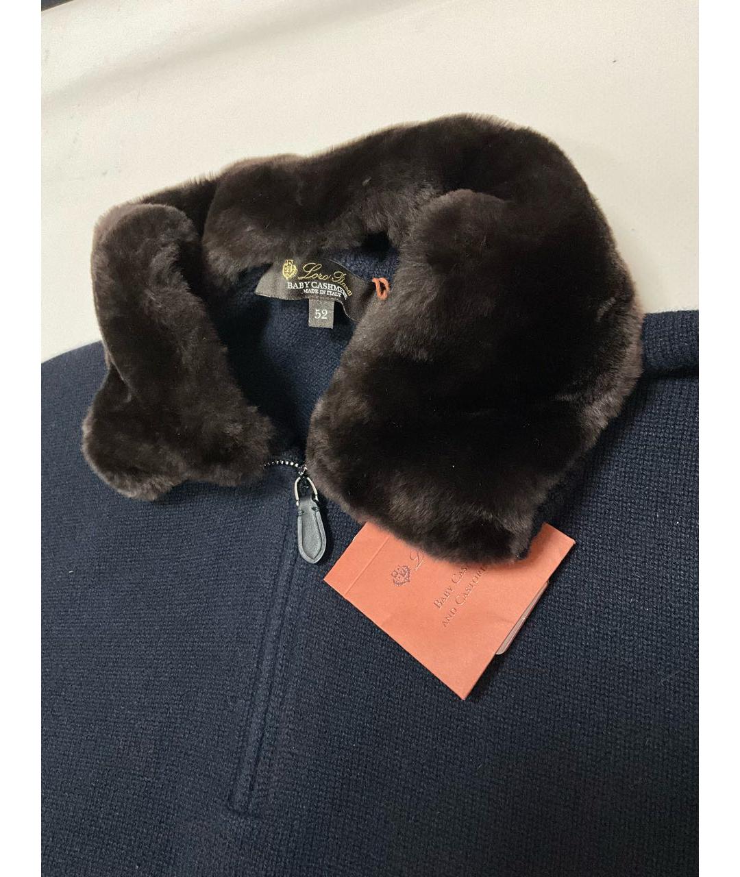 LORO PIANA Темно-синий кашемировый джемпер / свитер, фото 2