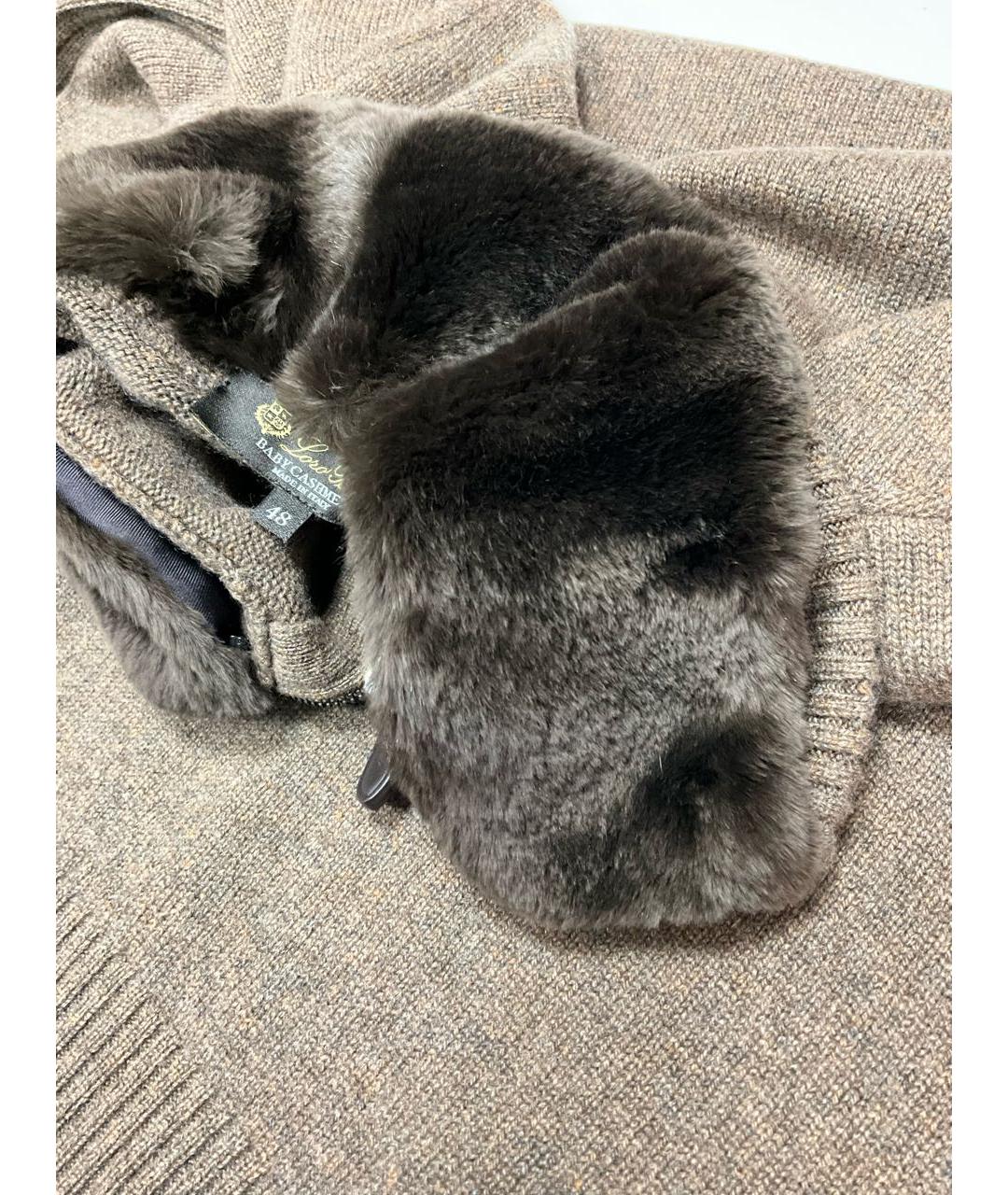 LORO PIANA Коричневый кашемировый джемпер / свитер, фото 4