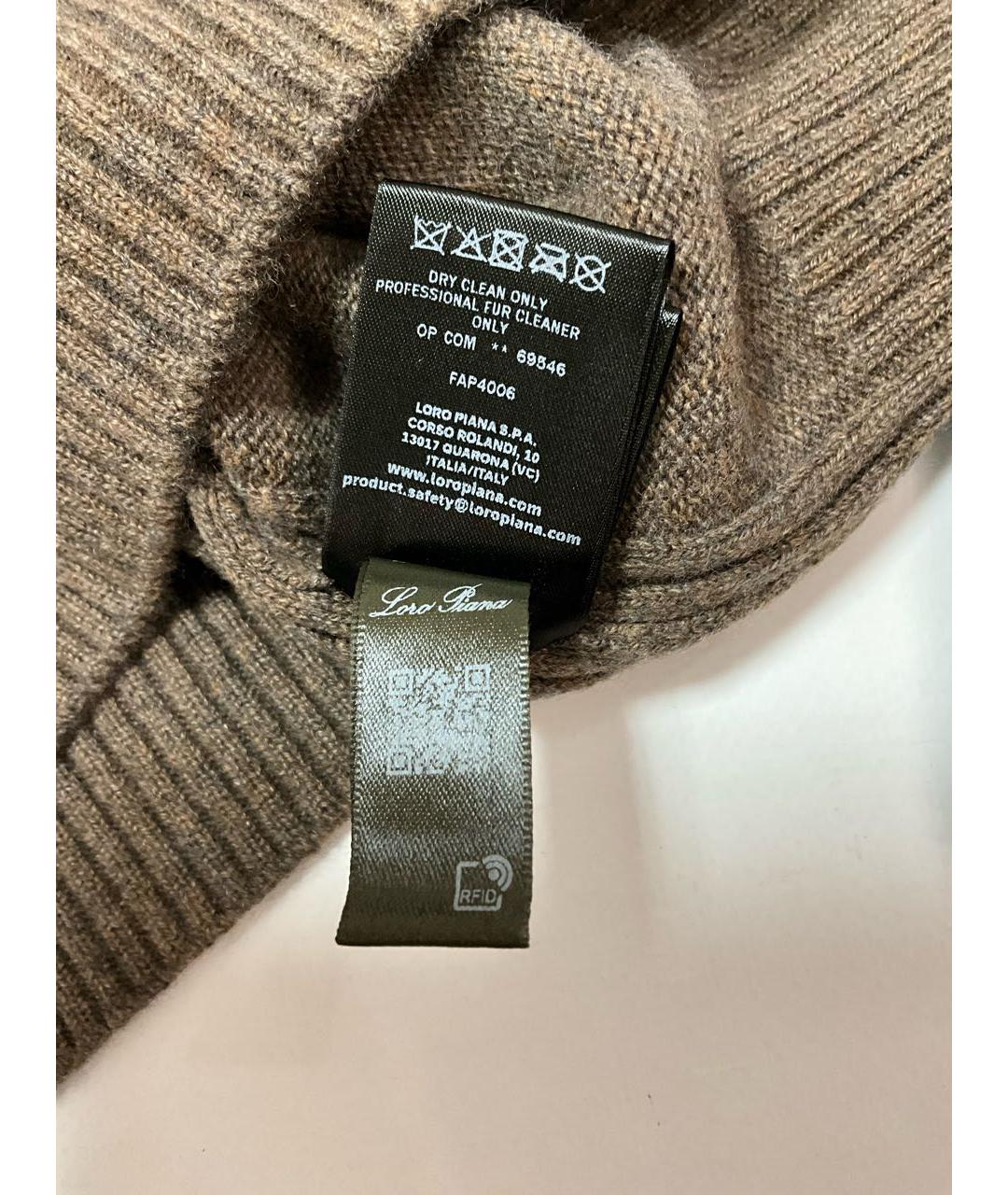 LORO PIANA Коричневый кашемировый джемпер / свитер, фото 6