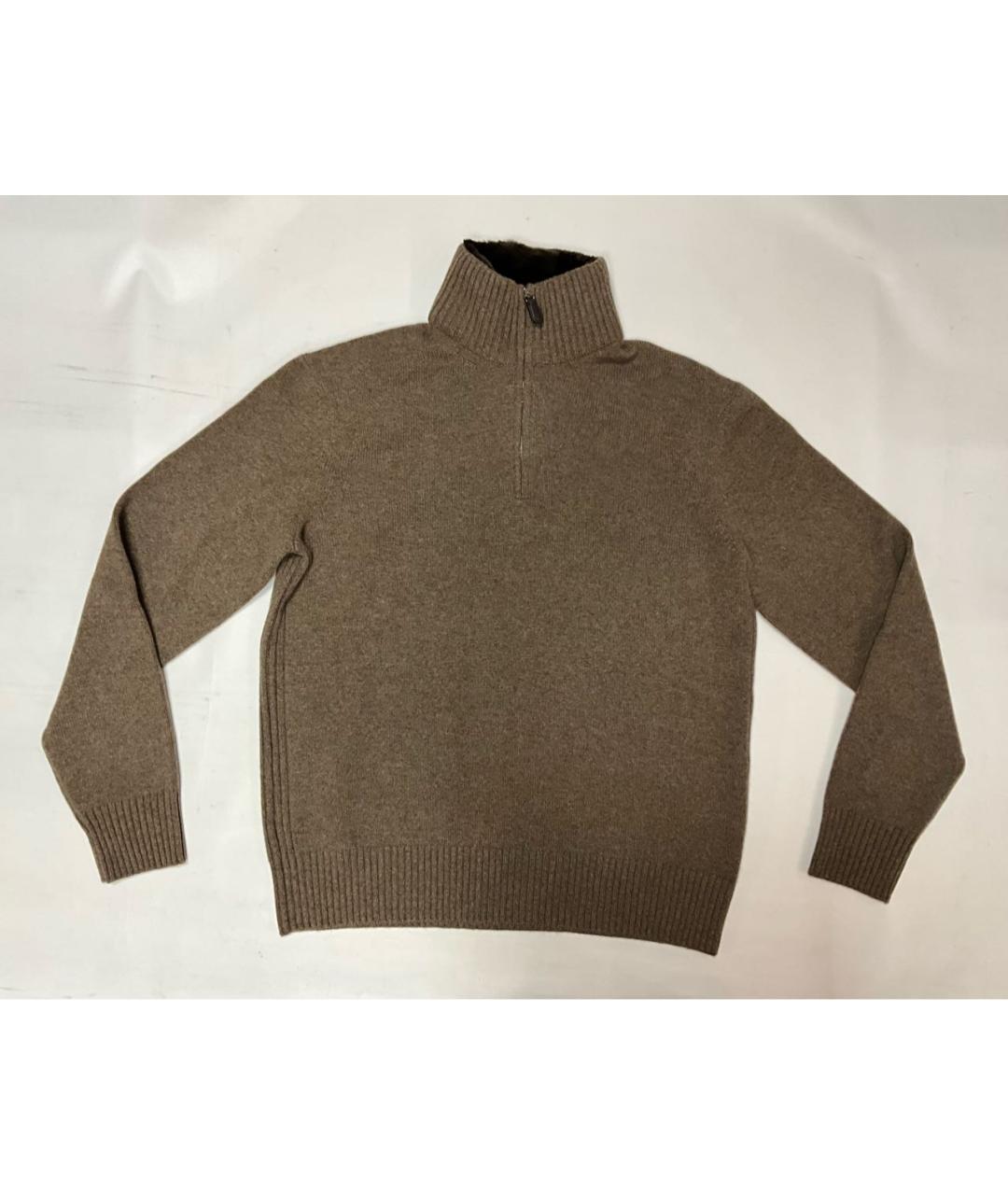 LORO PIANA Коричневый кашемировый джемпер / свитер, фото 8