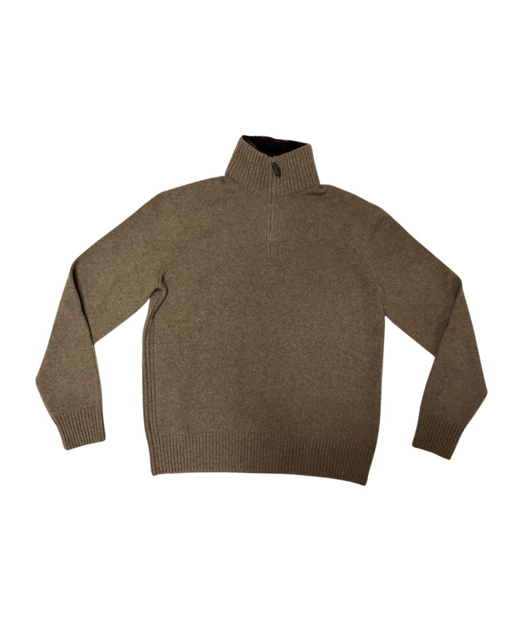 LORO PIANA Коричневый кашемировый джемпер / свитер, фото 1