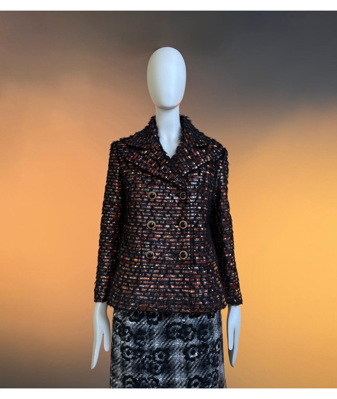 CHANEL Черный твидовый жакет/пиджак, фото 4