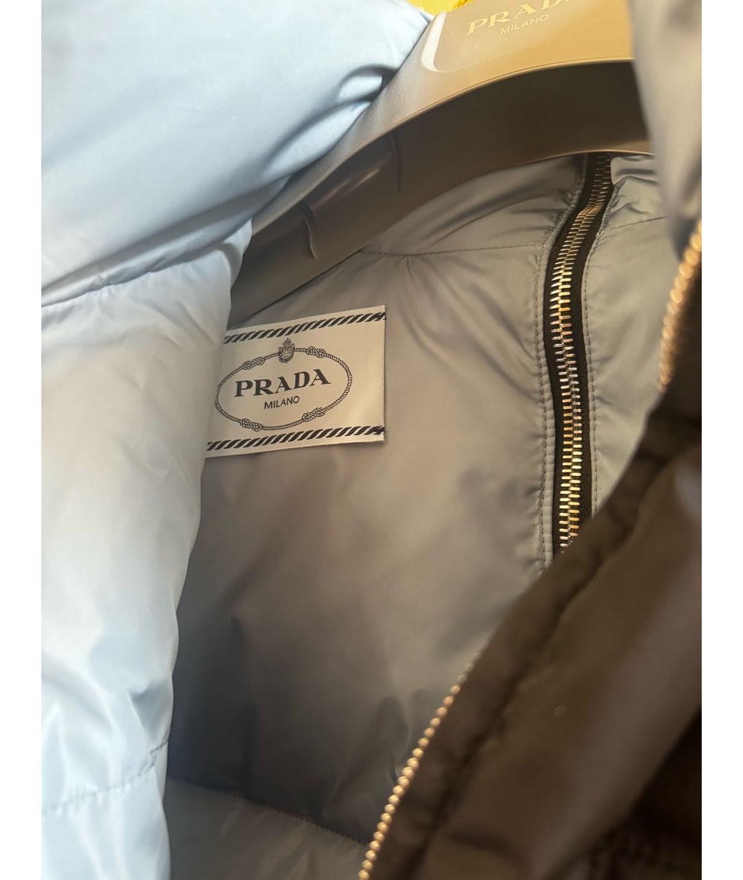 PRADA Черный полиамидовый пуховик, фото 3