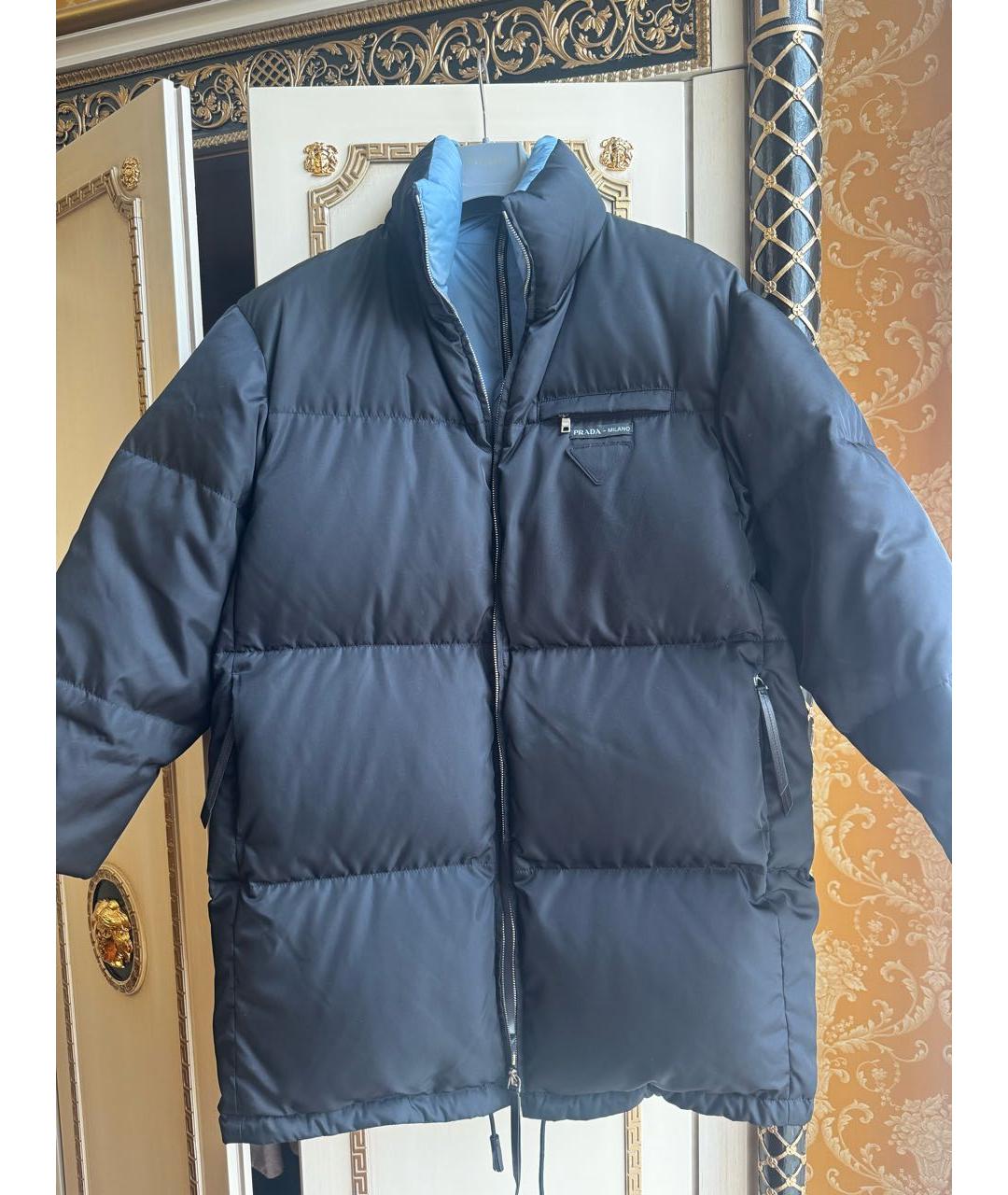 PRADA Черный полиамидовый пуховик, фото 5