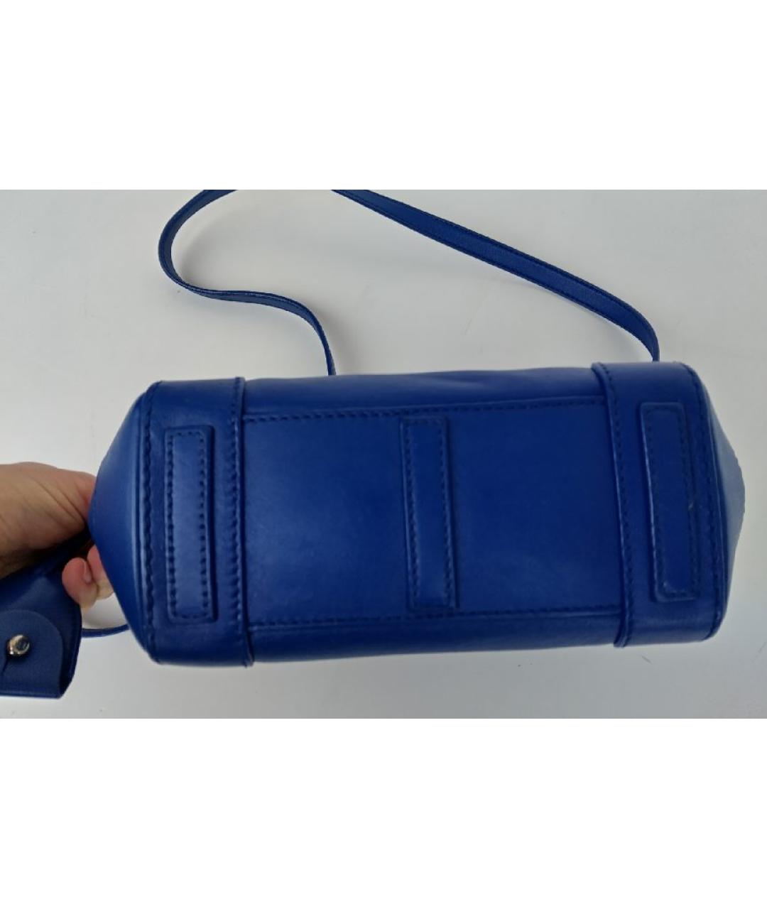 RALPH LAUREN Синяя кожаная сумка через плечо, фото 3