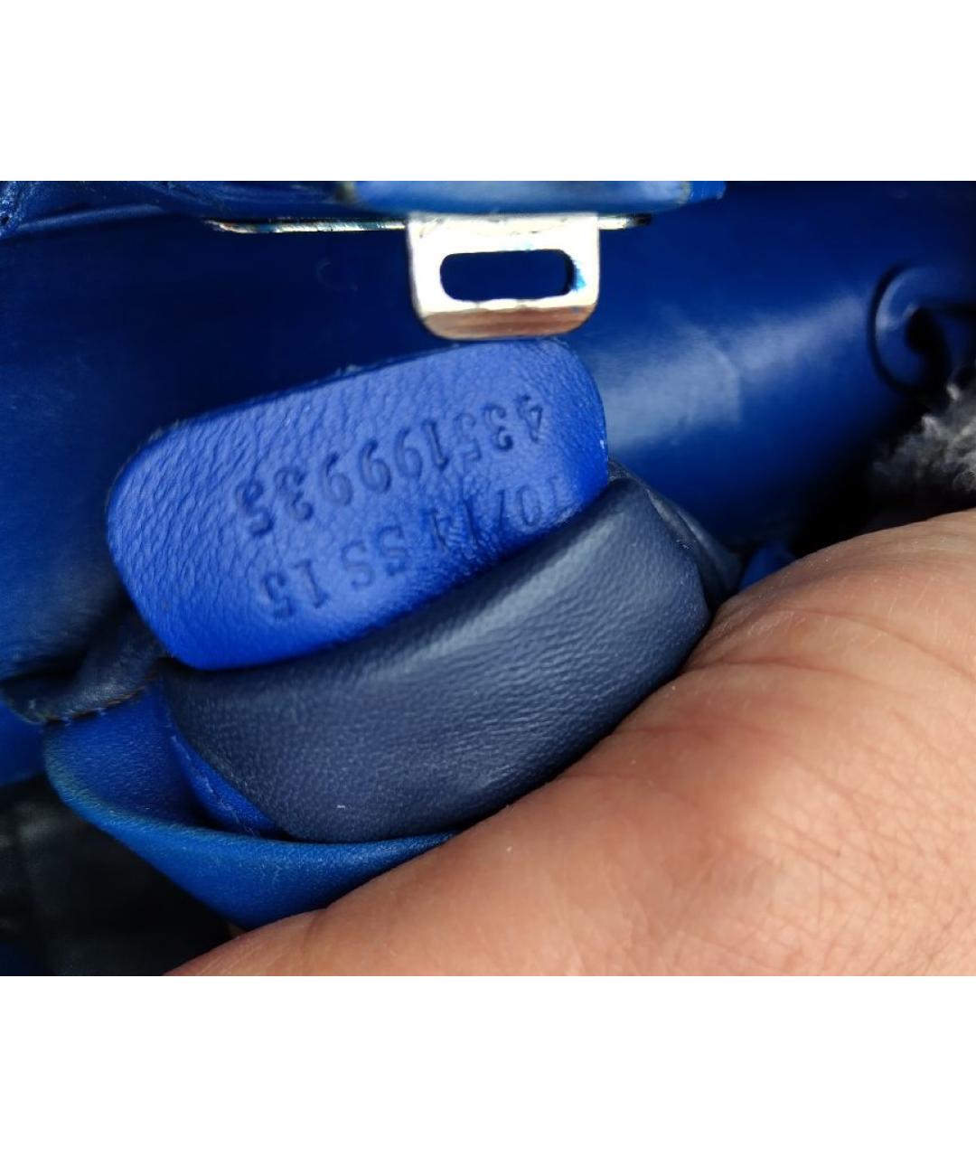 RALPH LAUREN Синяя кожаная сумка через плечо, фото 7