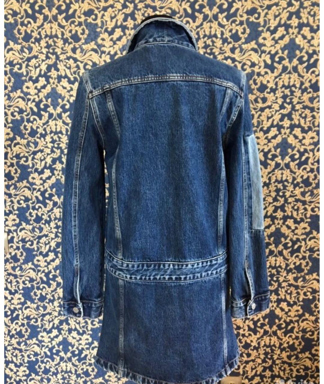 CALVIN KLEIN Голубое деним пальто, фото 2