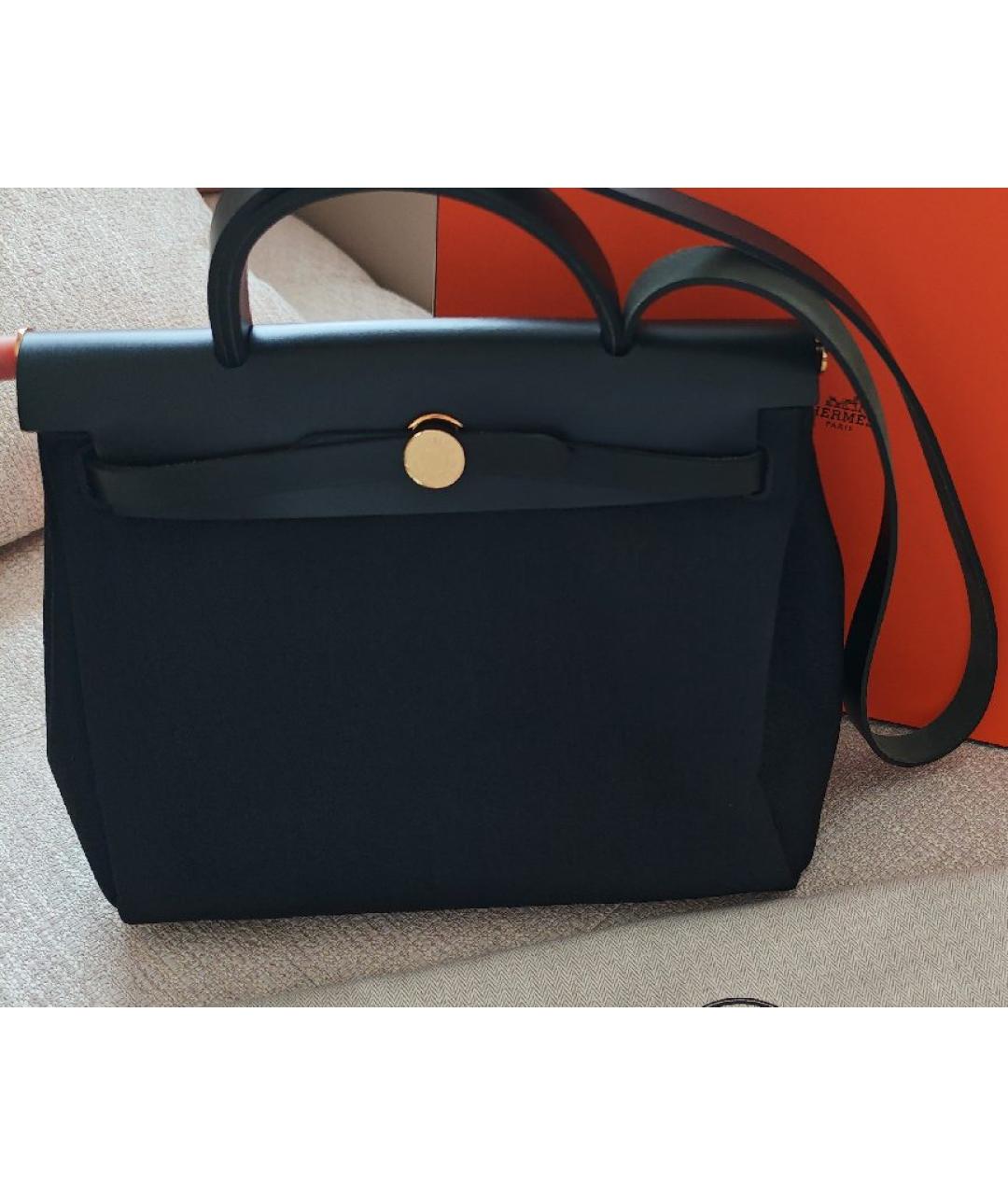 HERMES Черная тканевая сумка через плечо, фото 10