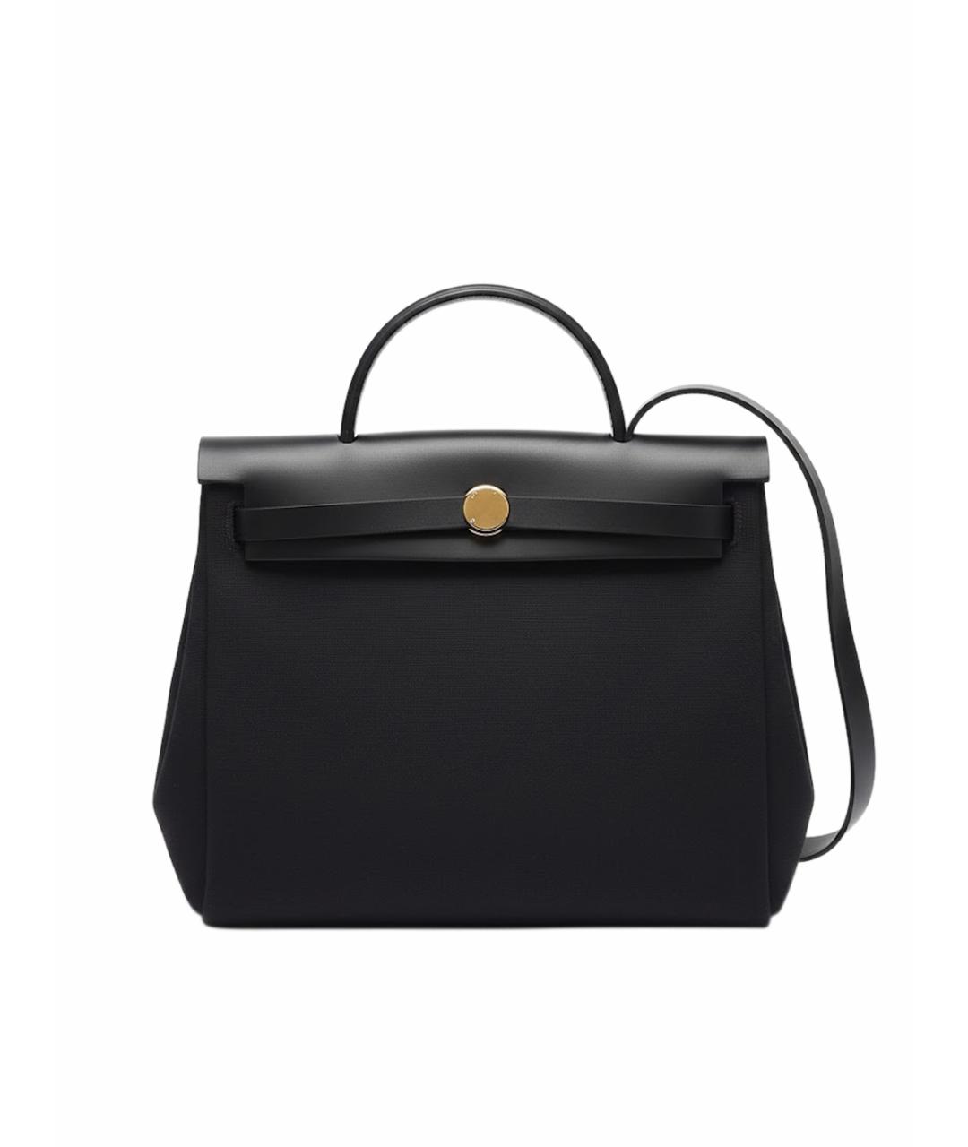 HERMES Черная тканевая сумка через плечо, фото 1