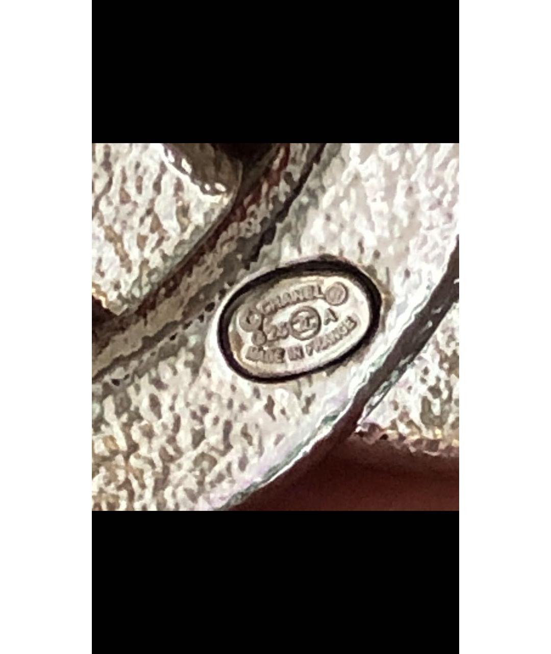 CHANEL Серебряная металлическая булавка / брошь, фото 5