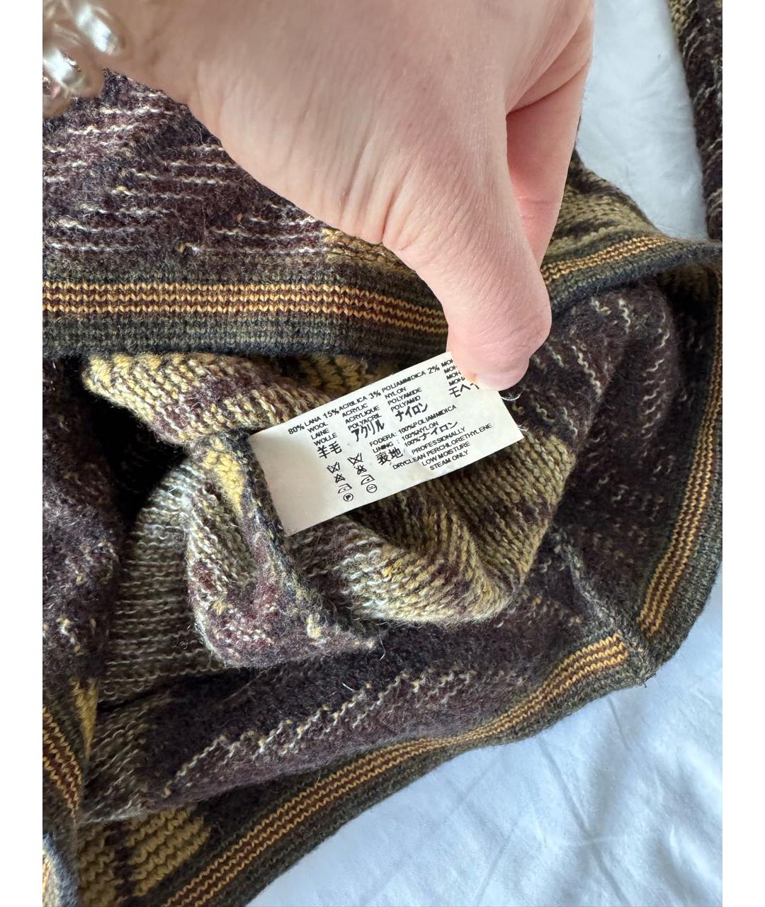 MISSONI Коричневое шерстяное повседневное платье, фото 6