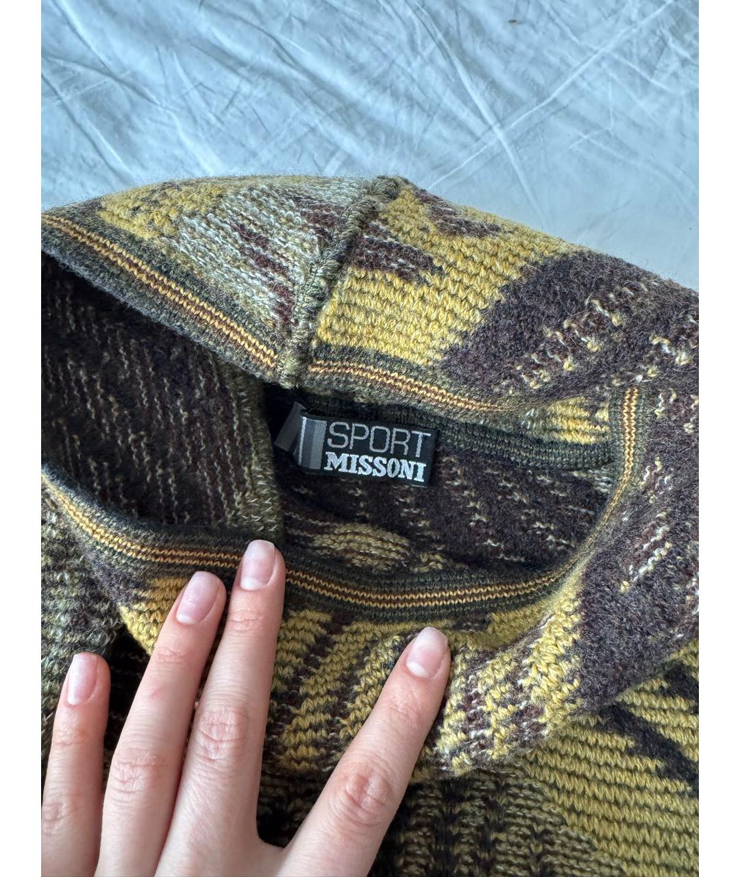 MISSONI Коричневое шерстяное повседневное платье, фото 4