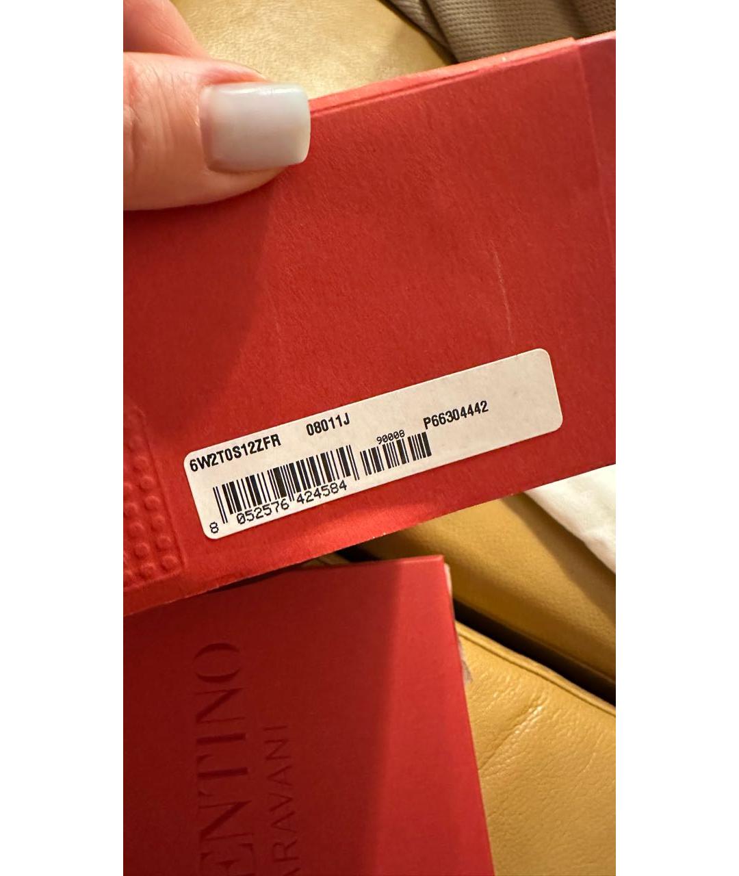 VALENTINO Черный кожаный ремень, фото 4