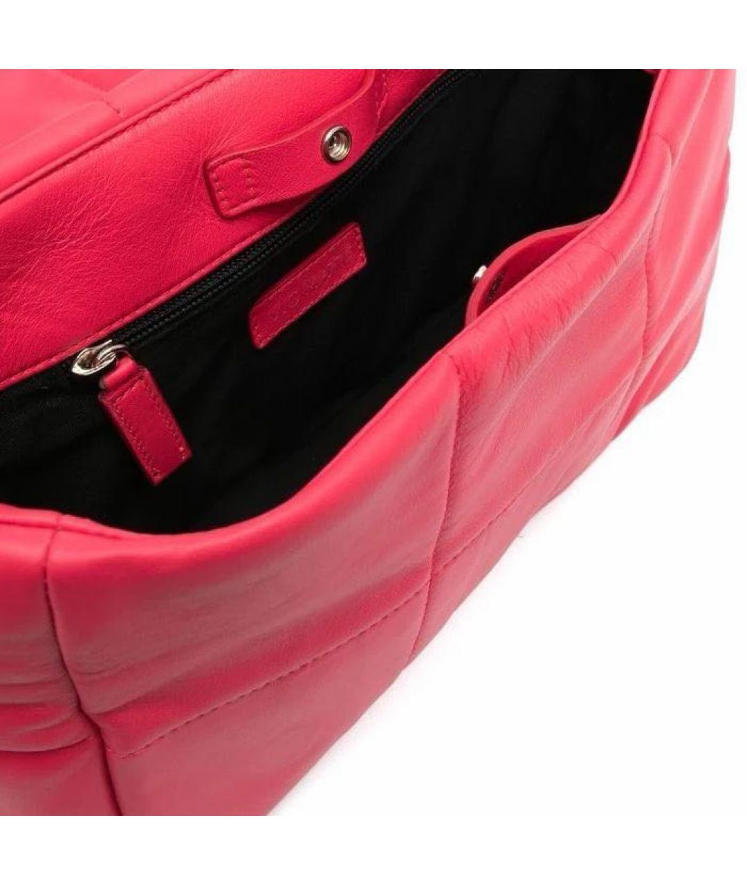 VIC MATIE Фуксия кожаная сумка через плечо, фото 3