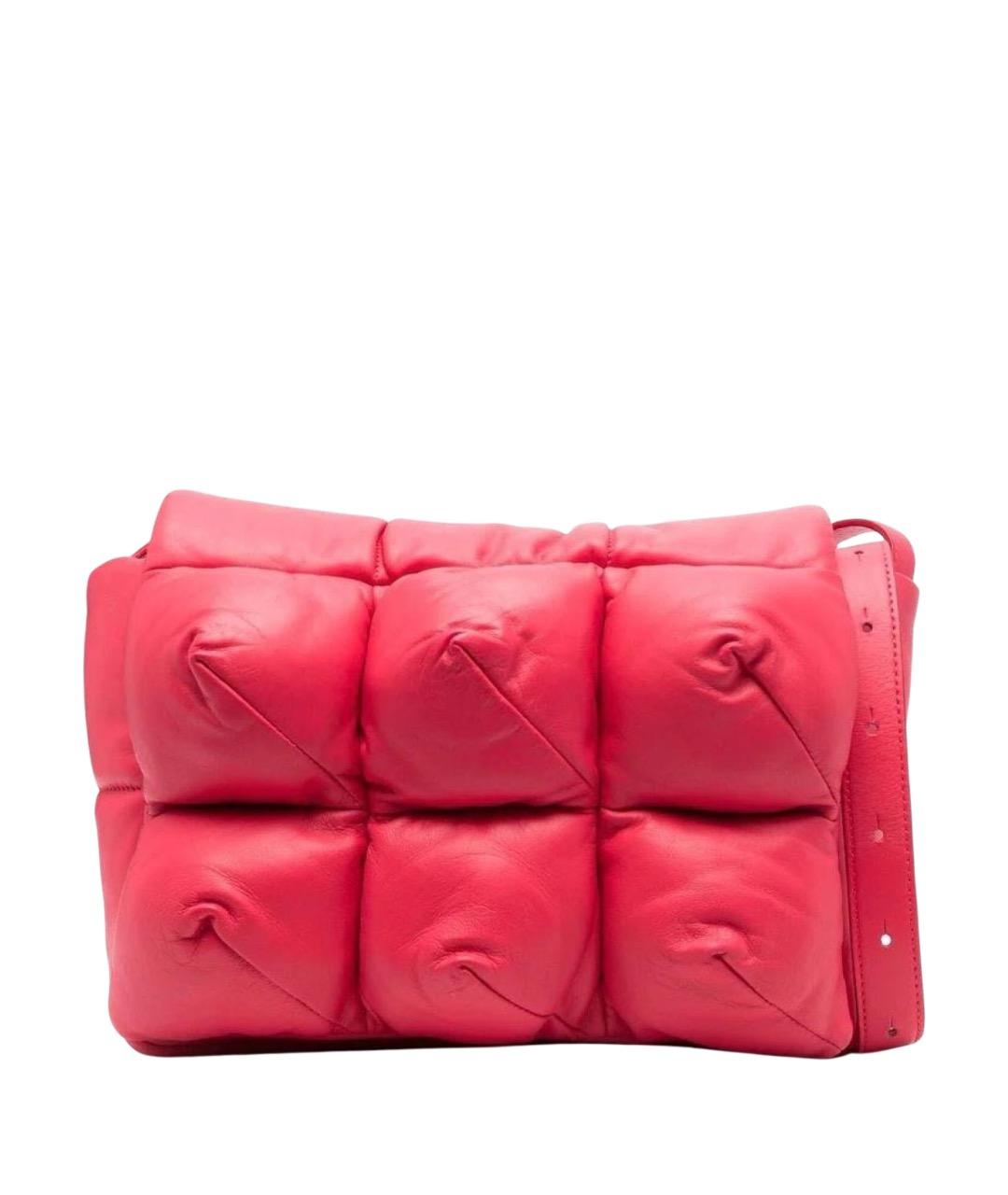 VIC MATIE Фуксия кожаная сумка через плечо, фото 1