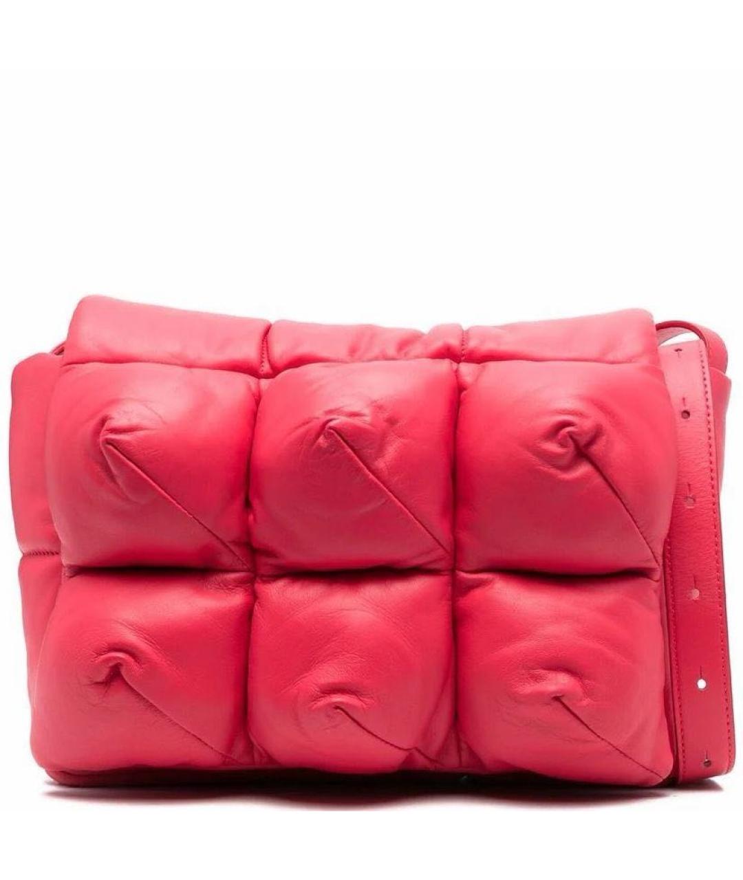 VIC MATIE Фуксия кожаная сумка через плечо, фото 4