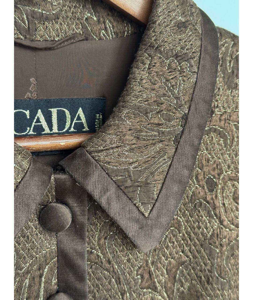 ESCADA Коричневый ацетатный жакет/пиджак, фото 4