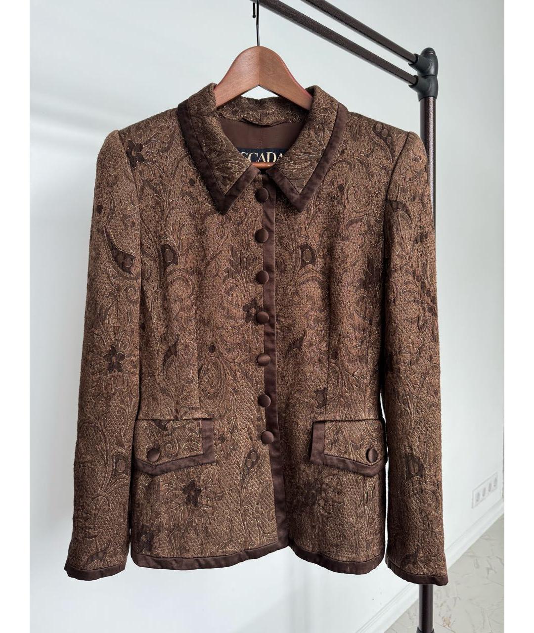 ESCADA Коричневый ацетатный жакет/пиджак, фото 3