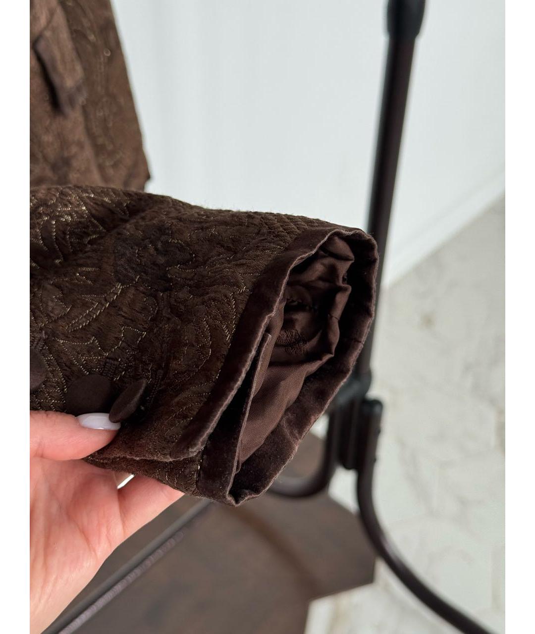 ESCADA Коричневый ацетатный жакет/пиджак, фото 2