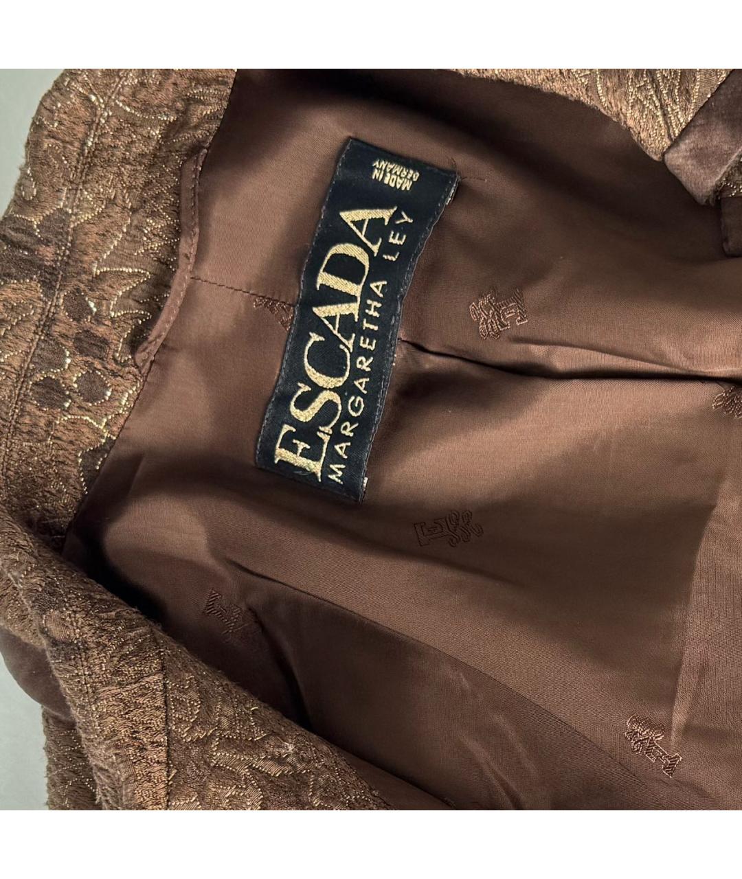 ESCADA Коричневый ацетатный жакет/пиджак, фото 7