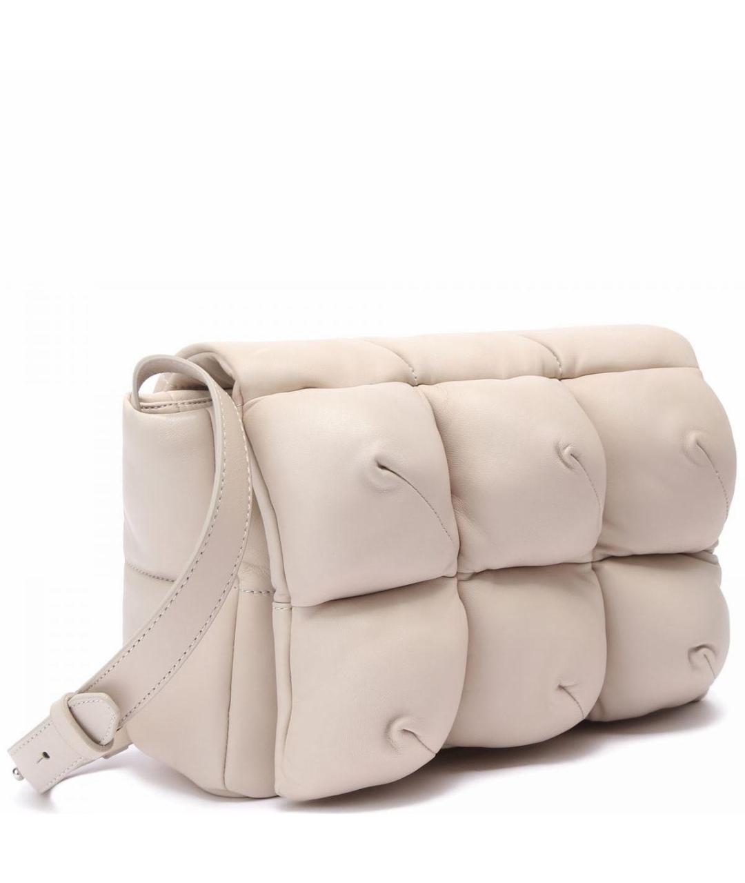 VIC MATIE Бежевая кожаная сумка через плечо, фото 2