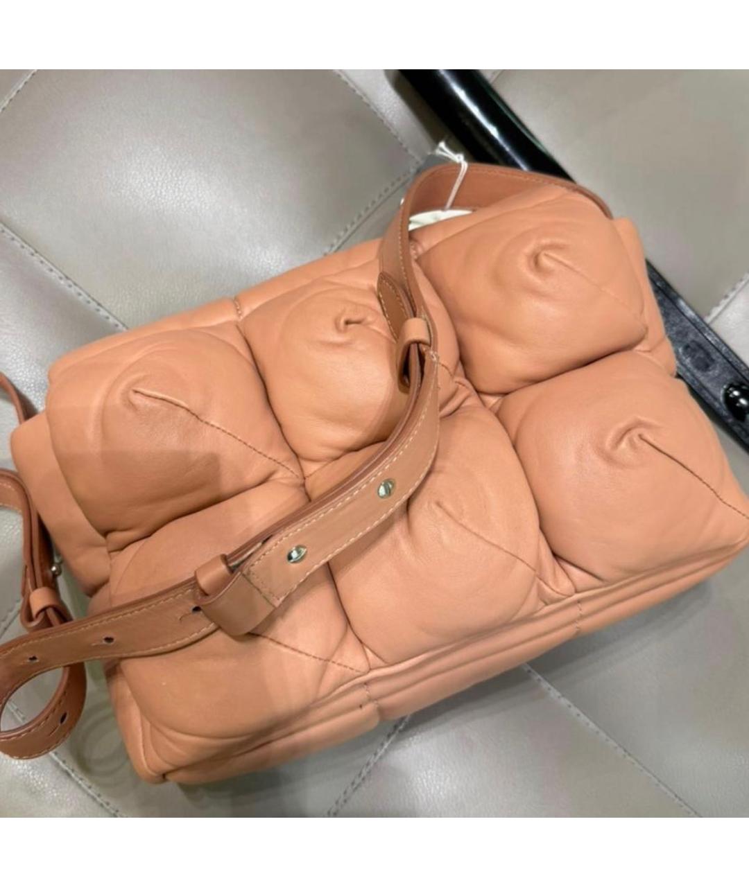 VIC MATIE Бежевая кожаная сумка через плечо, фото 5