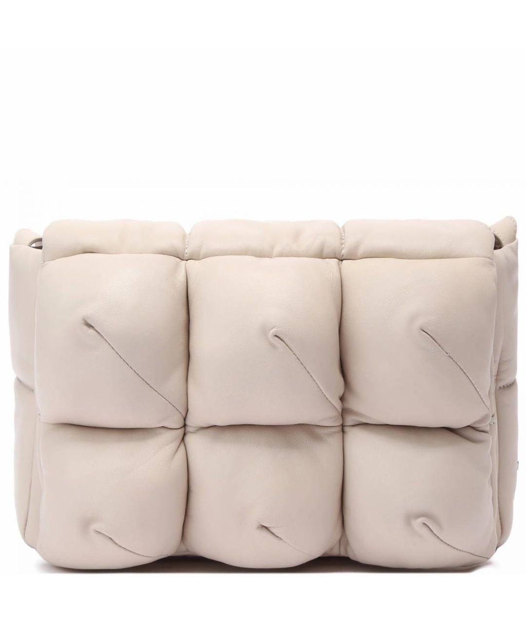 VIC MATIE Бежевая кожаная сумка через плечо, фото 6