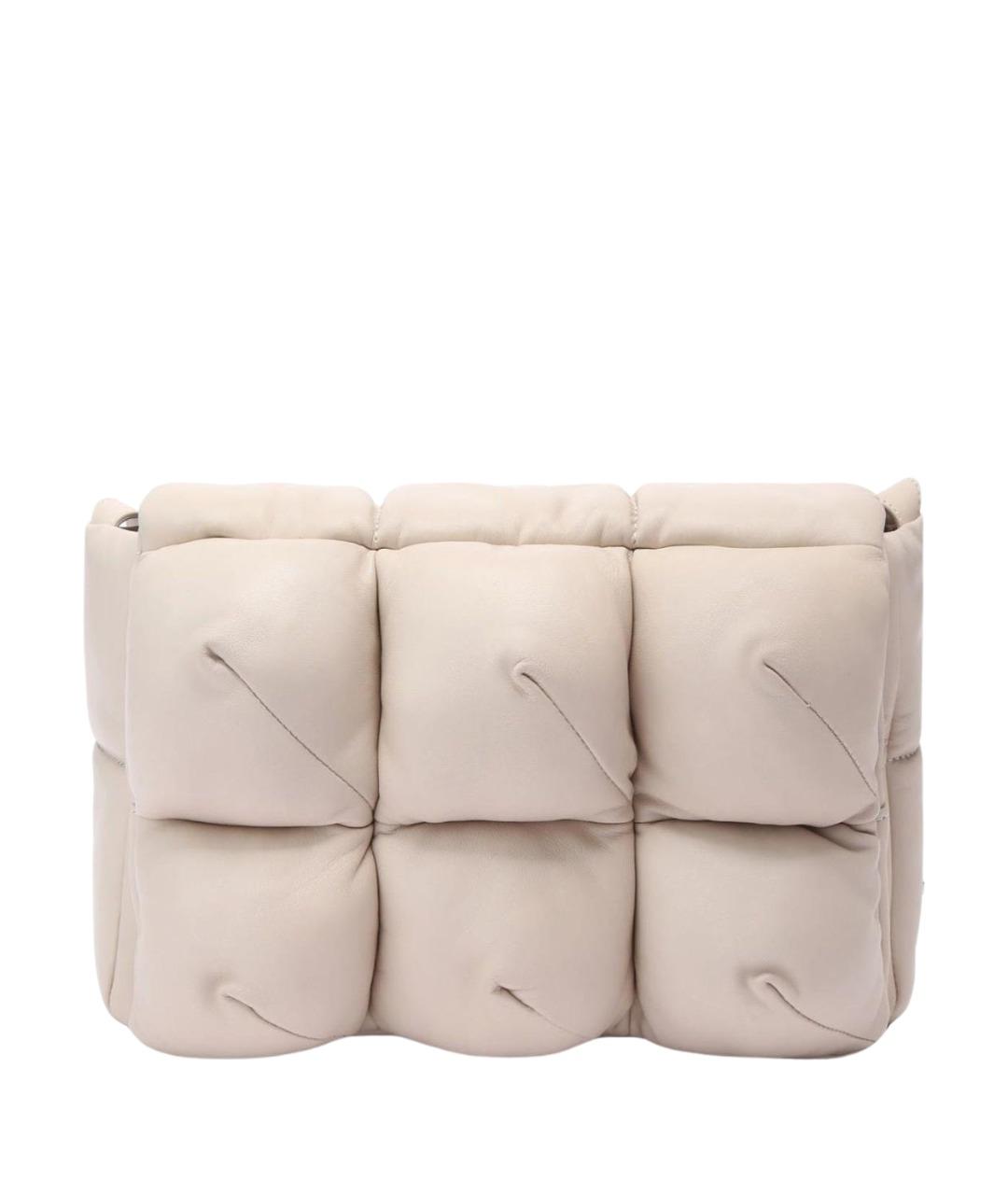 VIC MATIE Бежевая кожаная сумка через плечо, фото 1