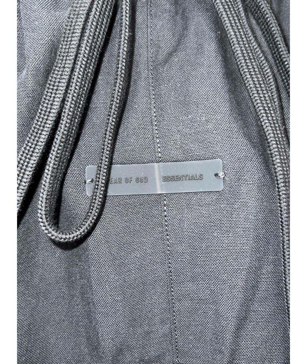 FEAR OF GOD ESSENTIALS Черные хлопковые повседневные брюки, фото 3
