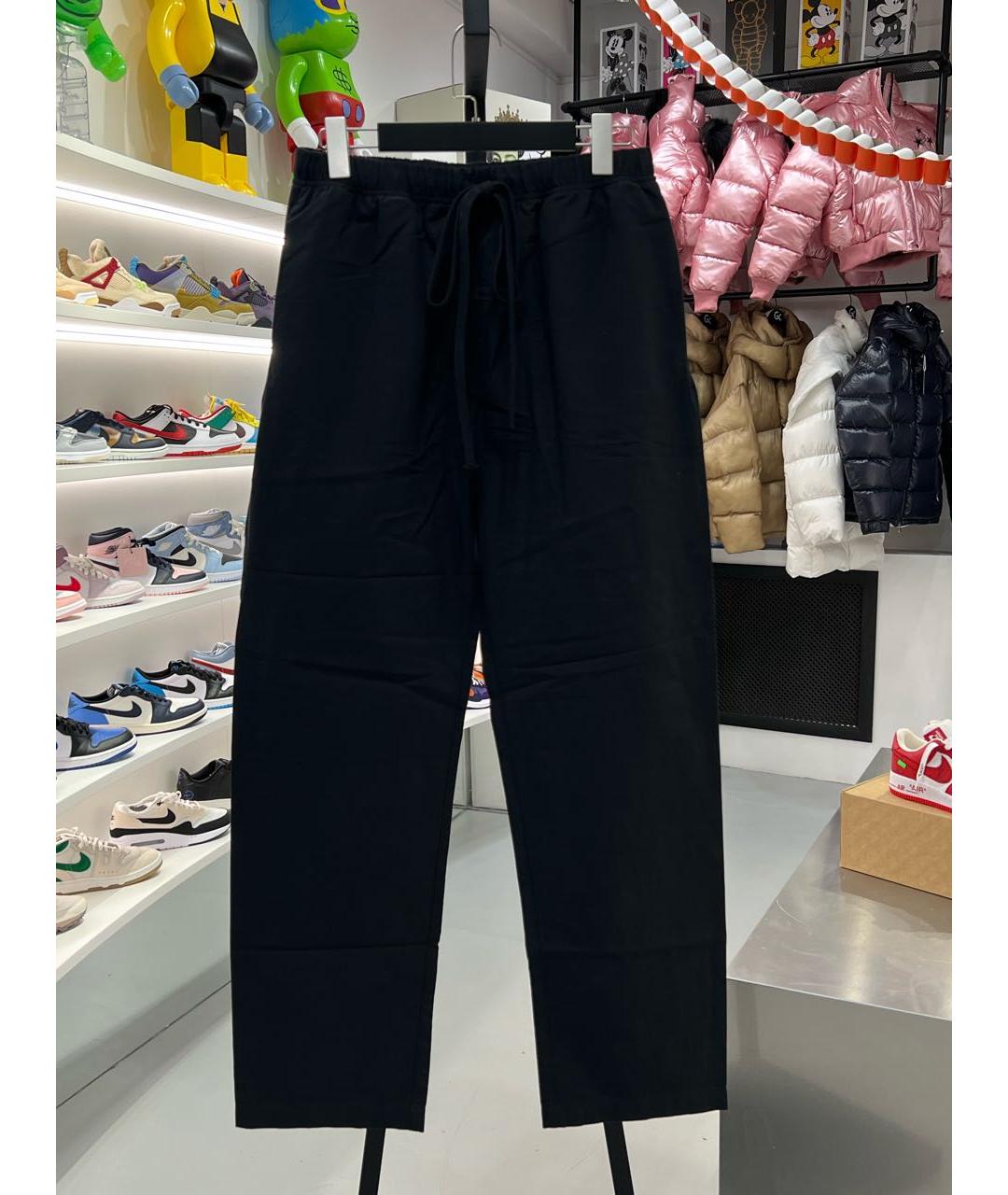 FEAR OF GOD ESSENTIALS Черные хлопковые повседневные брюки, фото 5