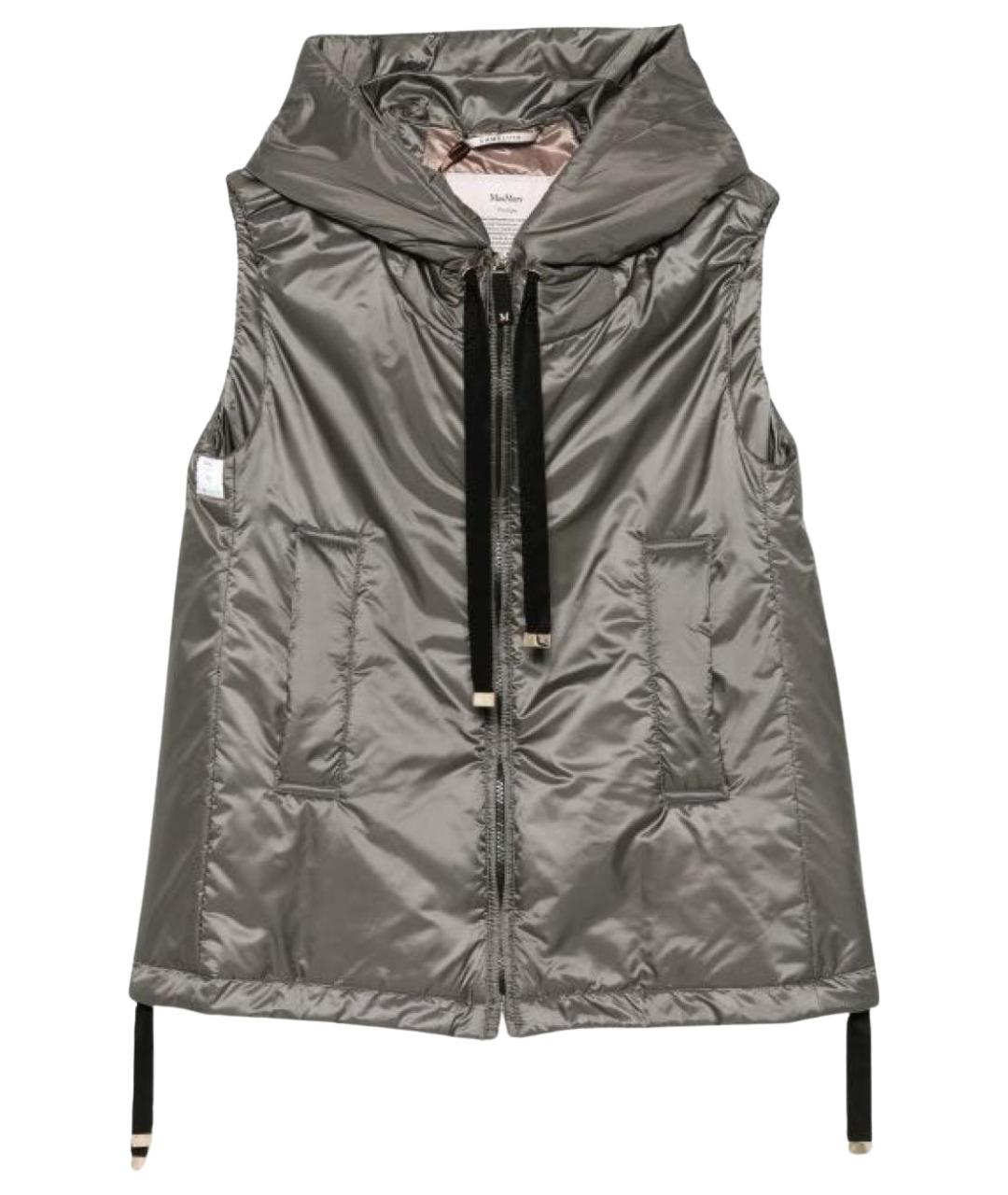 MAX MARA Антрацитовый полиэстеровый жилет, фото 1