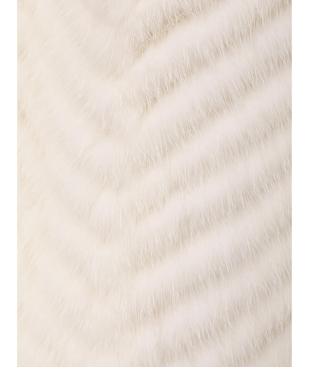 YVES SALOMON Белая меховая шуба, фото 6