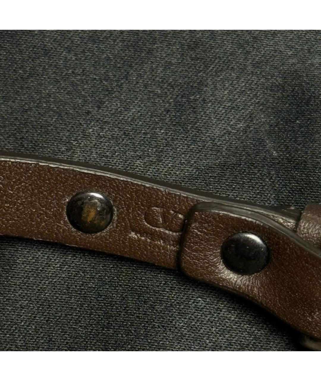 VALENTINO Коричневый кожаный браслет, фото 3