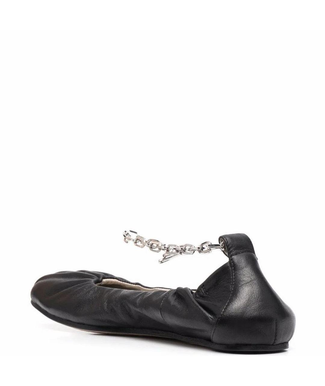 VIC MATIE Черные кожаные балетки, фото 2