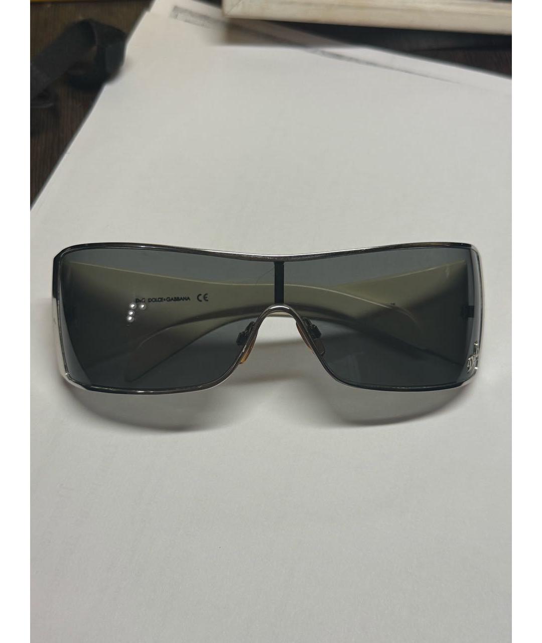 DOLCE&GABBANA Бежевые пластиковые солнцезащитные очки, фото 8