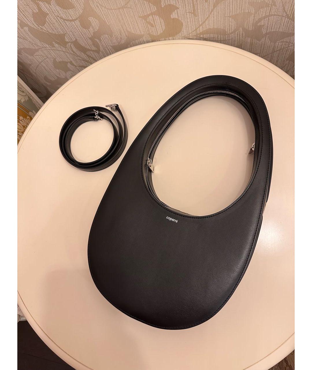 COPERNI Черная кожаная сумка с короткими ручками, фото 4